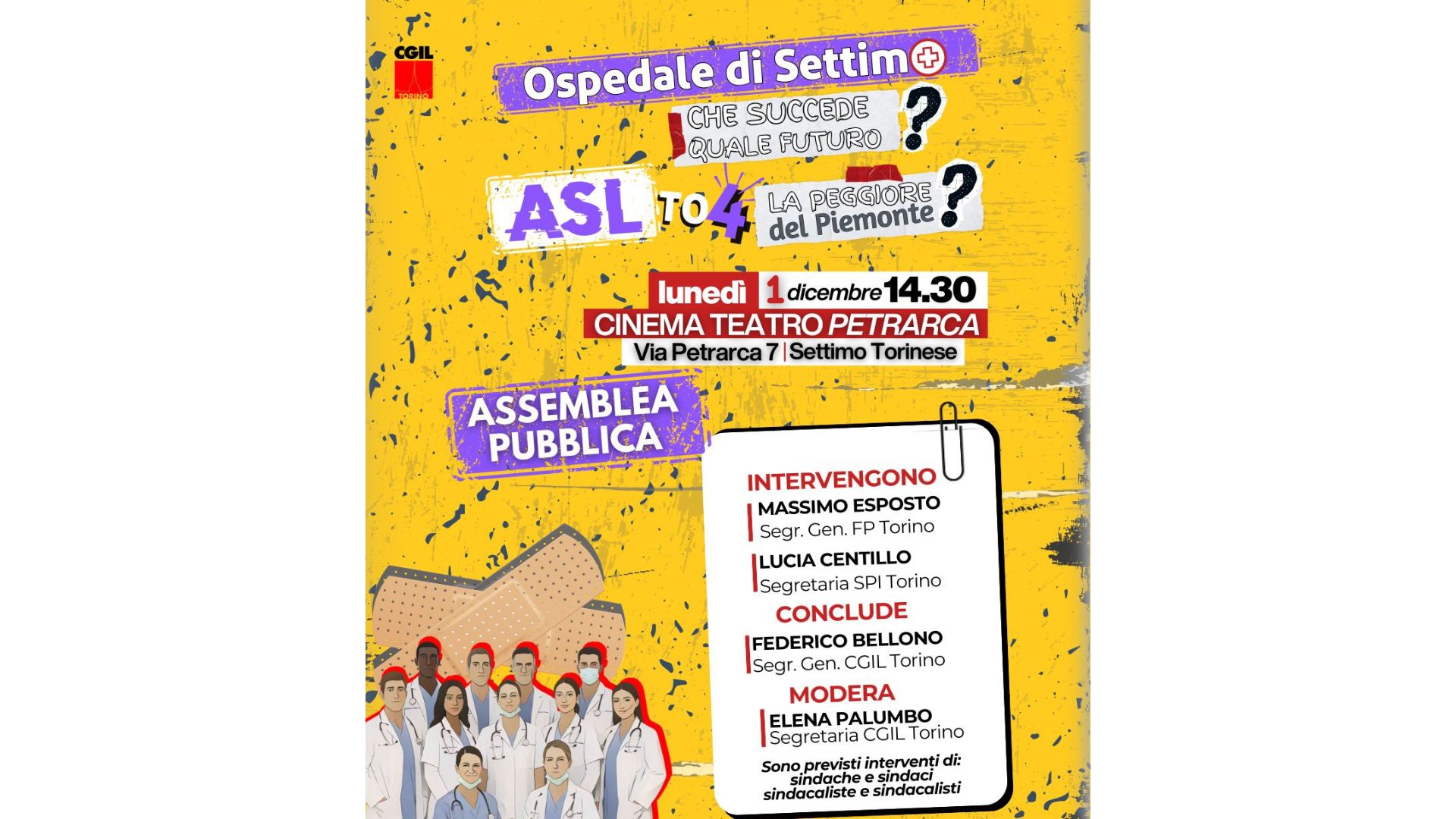  Ospedale di Settimo: che succede e quale futuro? L&rsquo;Asl TO4 &egrave; la peggiore del Piemonte?